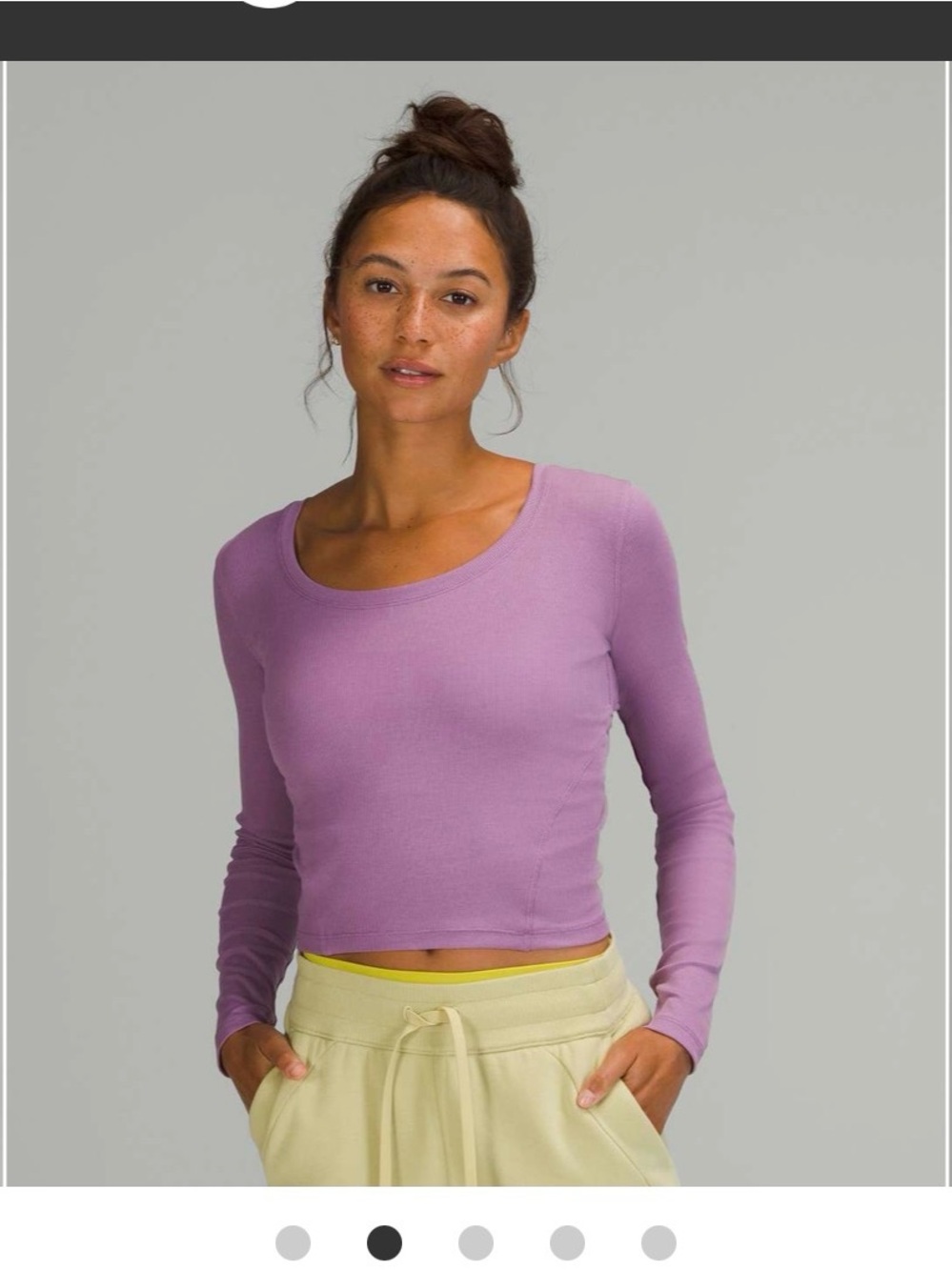 Lululemon Open Back Ribbed Long Sleeve Shirt
